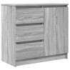 Aparador con cajón gris Sonoma 71x35x65 cm madera de ingeniería 2