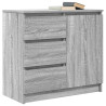 Aparador con cajón gris Sonoma 71x35x65 cm madera de ingeniería 4