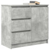 Aparador con cajón gris hormigón 71x35x65 cm madera ingeniería 4