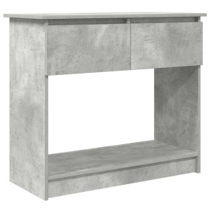 Mesa consola con cajones gris hormigón 85.5x38.5x74.5 cm H
