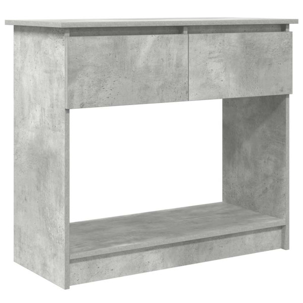 Mesa consola con cajones gris hormigón 85.5x38.5x74.5 cm M 2