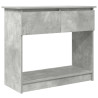 Mesa consola con cajones gris hormigón 85.5x38.5x74.5 cm 2