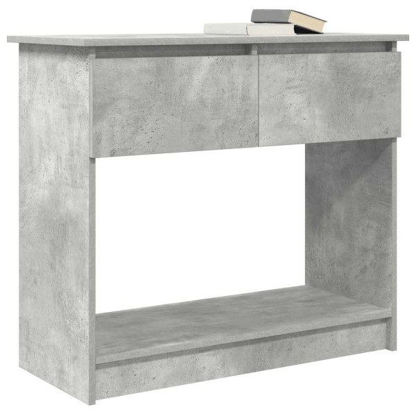 Mesa consola con cajones gris hormigón 85.5x38.5x74.5 cm M 4