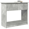 Mesa consola con cajones gris hormigón 85.5x38.5x74.5 cm 4