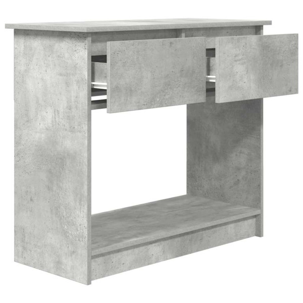 Mesa consola con cajones gris hormigón 85.5x38.5x74.5 cm M 5