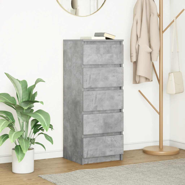 Aparador con cajones gris hormigón 37.5x35x99 cm D