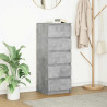 Aparador con cajones gris hormigón 37.5x35x99 cm 1