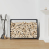 Leñero antracita 90x28x65 cm Acero laminado en frío 3