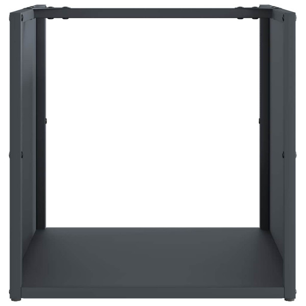 Suporte para lenha 40x40x40 cm aço laminado a frio antracite M 5