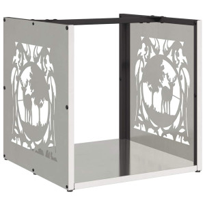 Leñero 40x40x40 cm Acero inoxidable H