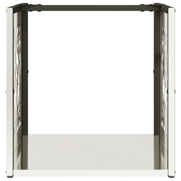 Suporte para lenha 40x40x40 cm aço inoxidável M 5