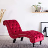 Chaise longue em veludo vermelho 1