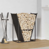 Leñero negro 69.5x35x81 cm Acero laminado en frío 1