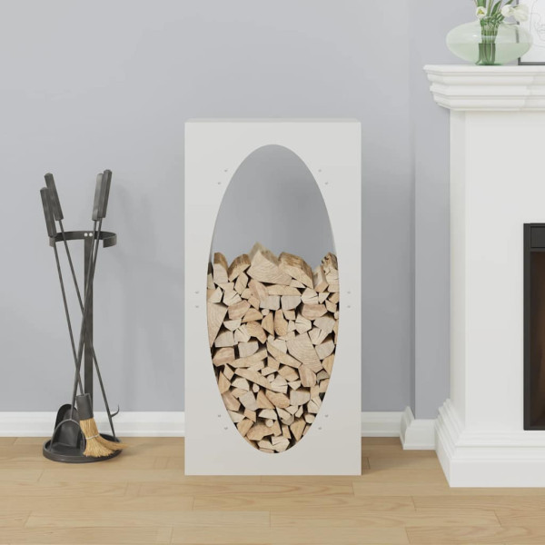 Leñero blanco 50x23x100 cm Acero laminado en frío M 3