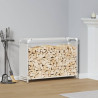 Leñero blanco 90x28x65 cm Acero laminado en frío 1