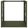 Leñero verde oliva 40x40x40 cm Acero laminado en frío 5