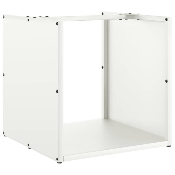 Suporte para lenha 40x40x40 cm aço laminado a frio branco M 2