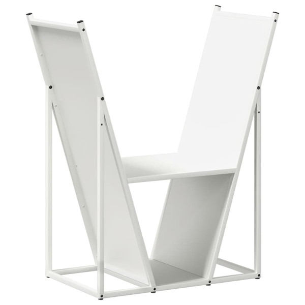 Suporte para lenha 69.5x35x81 cm aço laminado a frio branco M 2