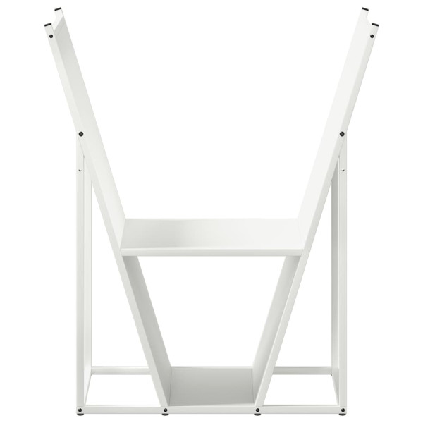 Suporte para lenha 69.5x35x81 cm aço laminado a frio branco M 5