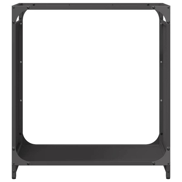 Suporte para lenha 60x28x65 cm aço laminado a frio preto M 5