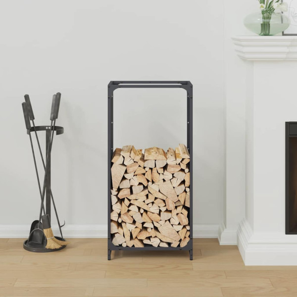 Suporte para lenha 44x28x90 cm aço laminado a frio antracite M 3