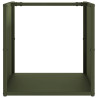 Leñero verde oliva 40x40x40 cm Acero laminado en frío 5
