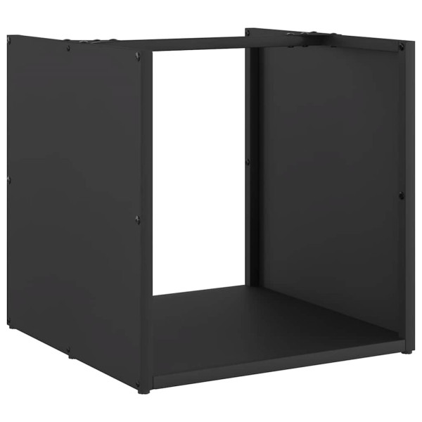 Suporte para lenha 40x40x40 cm aço laminado a frio preto M 2