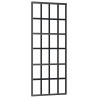 Puerta corredera con juego herrajes negro 76x205 cm ESG vidrio 5