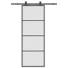 Porta deslizante c/ conj. ferragens 76x205cm vidro ESG preto 2