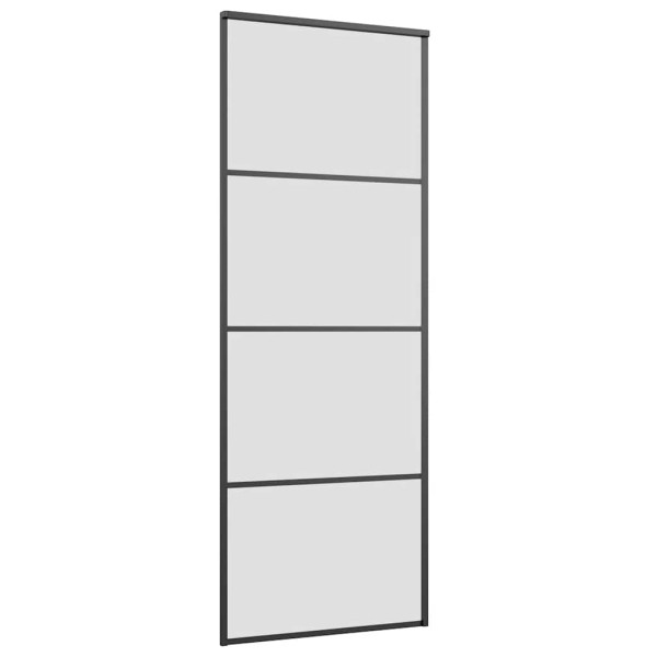 Porta deslizante c/ conj. ferragens 76x205cm vidro ESG preto M 5