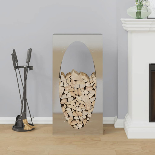 Suporte para lenha 50x23x100 cm aço inoxidável M 3