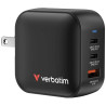 Cargador de pared universal verbatim mini gan wall charger/ 2xusb tipo-c/ 1xusb/ 70w 2