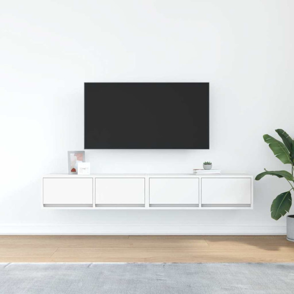Móveis de TV 2 pcs 80x31x25.5 cm deriv. madeira branco M 3
