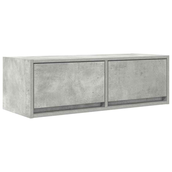 Mueble de TV de madera de ingeniería gris hormigón 80x31x25.5cm M 2