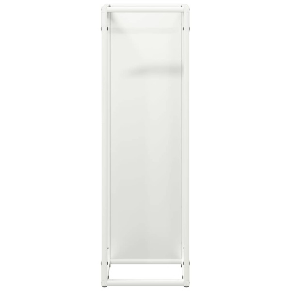 Suporte para lenha 25x25x80 cm aço laminado a frio branco M 5