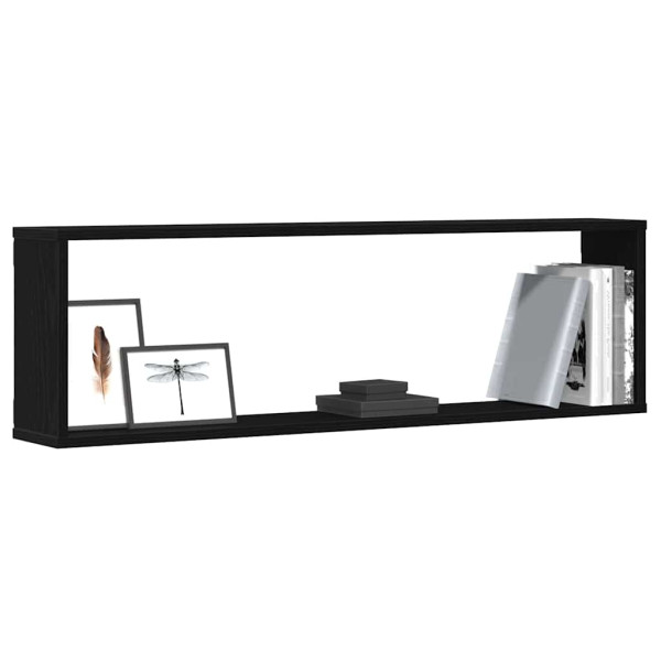 Prateleiras cubo 4 pcs derivados de madeira carvalho preto M 4