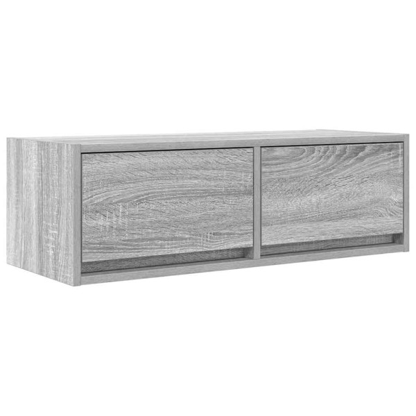 Mueble de TV madera de ingeniería gris Sonoma 80x31x25.5 cm M 2