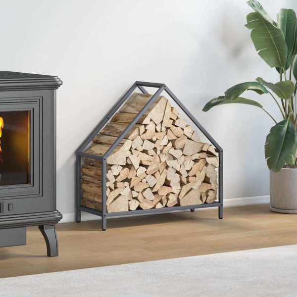 Leñero antracita 60x25x60 cm Acero laminado en frío D