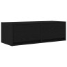 Mueble de TV de madera de roble negro 80x31x25.5 cm 2