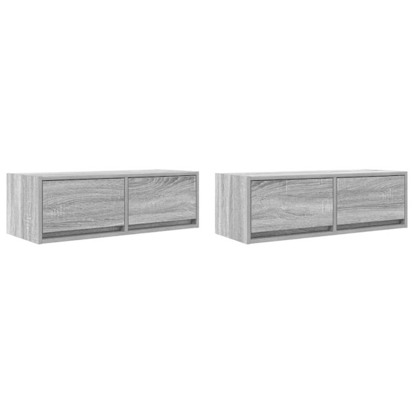 Muebles de TV 2 uds madera ingeniería gris Sonoma 80x31x25.5 cm M 2