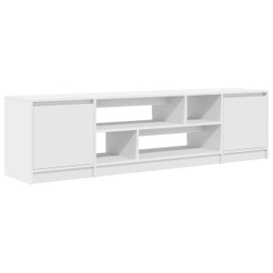 Mueble de TV de madera de ingeniería blanco 188.5x41x50 cm H