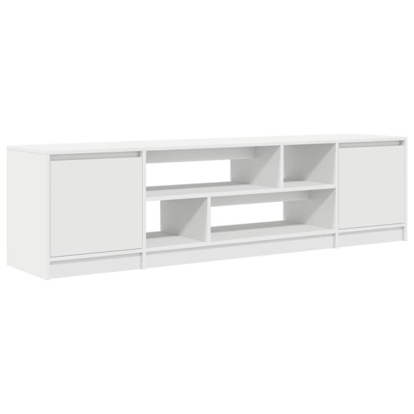 Mueble de TV de madera de ingeniería blanco 188.5x41x50 cm M 2