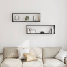 Estantes cúbicos de pared 2 uds roble negro 100x15x30 cm 3
