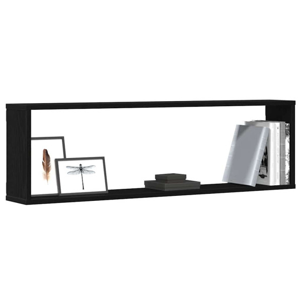 Prateleiras cubo 2 pcs derivados de madeira carvalho preto M 4