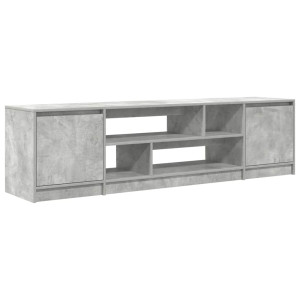 Mueble de TV gris hormigón 188.5x41x50 cm madera de ingeniería H
