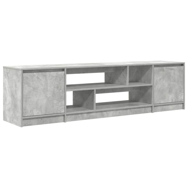 Mueble de TV gris hormigón 188.5x41x50 cm madera de ingeniería M 2