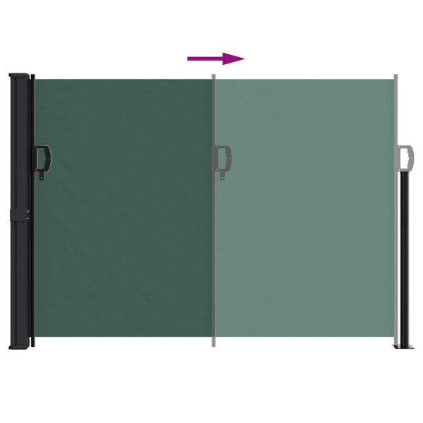 Toldo lateral retrátil 140x300 cm verde-escuro M 5