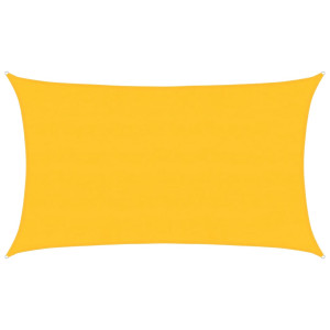 Toldo de vela rectangular HDPE amarillo 160 g/m² 5x8 m H