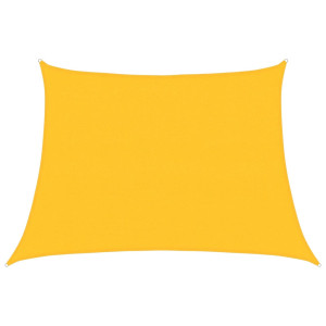 Toldo de vela trapecio HDPE amarillo 160 g/m² 4/5x3 m H