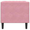 Sillón Chesterfield de terciopelo rosa 5